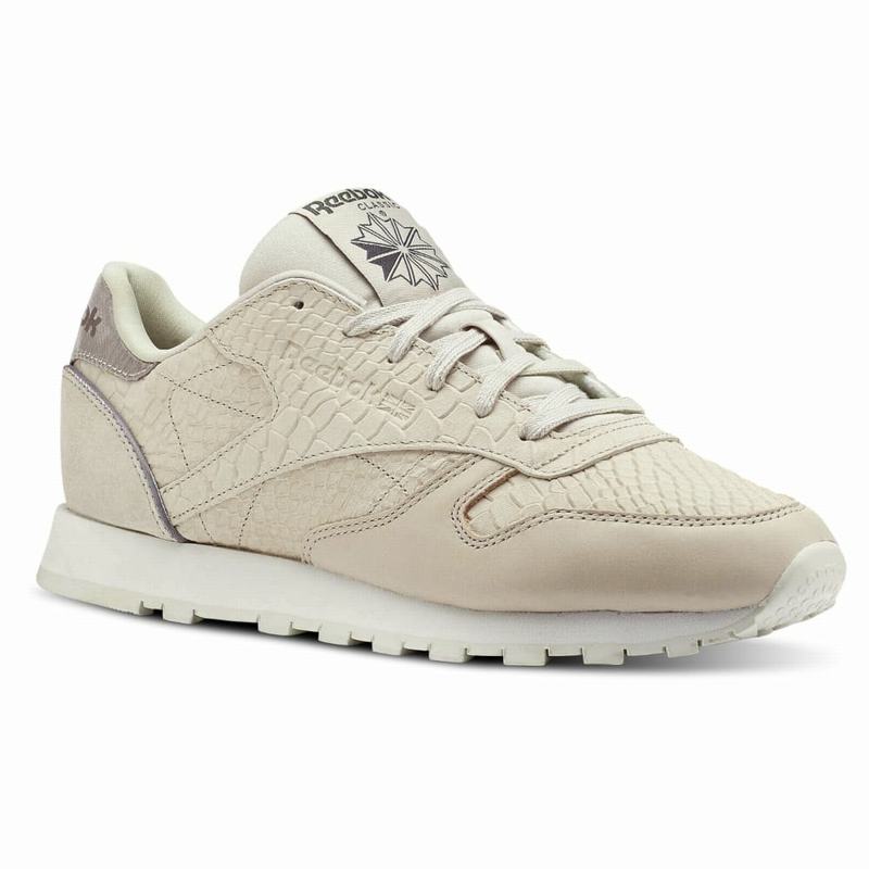 Tenisi Reebok Classic Leather Dama Bej Romania JL7283YU